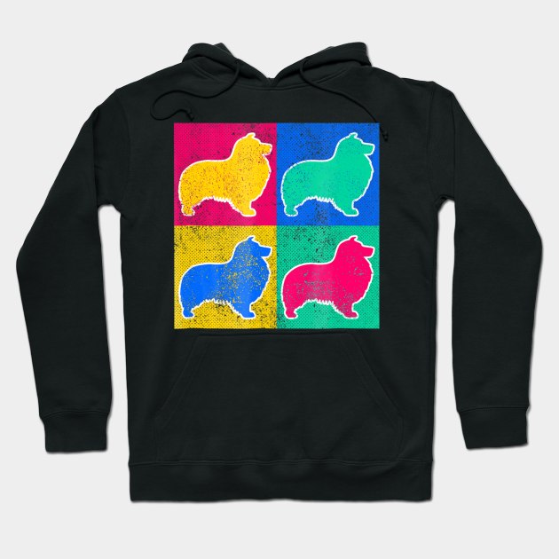 Shetland Sheepdog Pop Art Hoodie by IainDodes